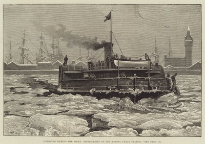 Liverpool under frosten, vanskeligheter med Mersey Ferry Traffic av William Heysham Overend