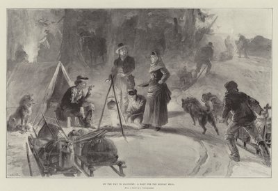På vei til Klondike, et stopp for middagsmåltidet av William Heysham Overend