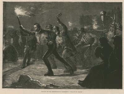 Skating på Serpentine med fakkel (gravering) av William Heysham Overend