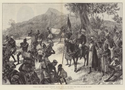 Stanleys Emin Pasha hjelpeekspedisjon forlater Matadi i Kongo med Tippoo Tib og hans koner av William Heysham Overend