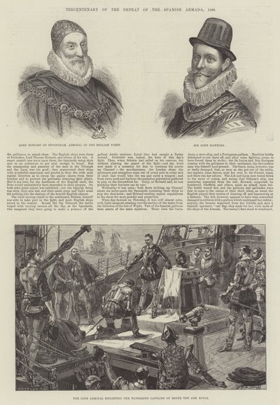 Trehundreårsdagen for nederlaget til den spanske armadaen, 1588 av William Heysham Overend