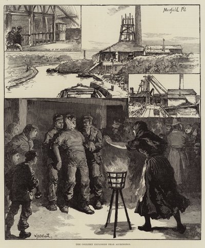 Colliery-eksplosjonen nær Accrington av William Heysham Overend