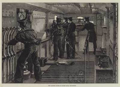 Conning Tower om bord på HMS Thunderer av William Heysham Overend