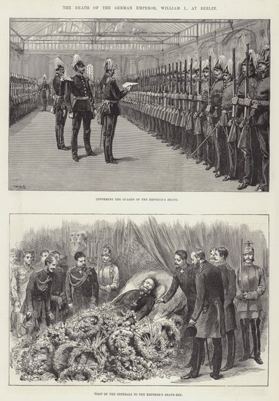 Døden til den tyske keiseren, William I, i Berlin av William Heysham Overend