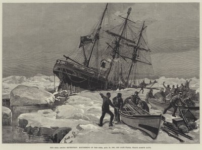 Eira arktiske ekspedisjon, grunnleggelsen av Eira, 21. august 1881, utenfor Cape Flora, Franz Joseph Land av William Heysham Overend
