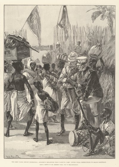 Emin Pasha Relief Expedition, Stanleys avgang fra Yambuya Camp, og gir siste instruksjoner til major Barttelot av William Heysham Overend