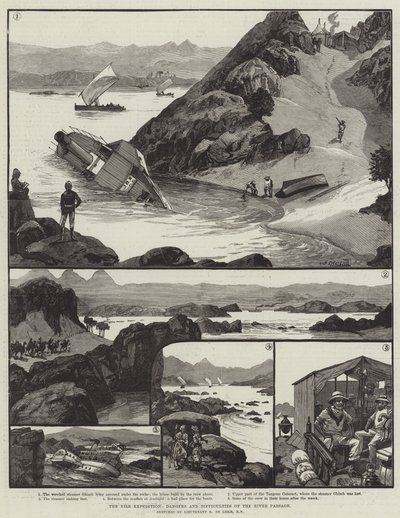 Nilekspedisjonen, farer og vanskeligheter ved elvepassasjen av William Heysham Overend