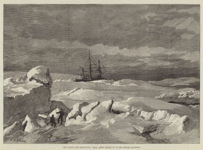 Nordpolekspedisjonen, HMS Alert frosset inn ved vinterkvarteret hennes av William Heysham Overend