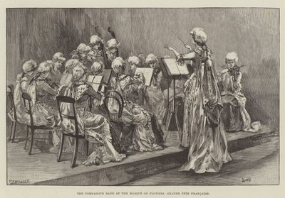 Pompadour-bandet ved Masque of Flowers, Grande Fete Francaise av William Heysham Overend
