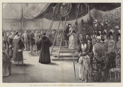 Prinsen og prinsessen av Wales åpner Glasgow International Exhibition av William Heysham Overend