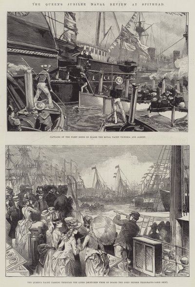 The Queen's Jubilee Naval Review på Spithead av William Heysham Overend
