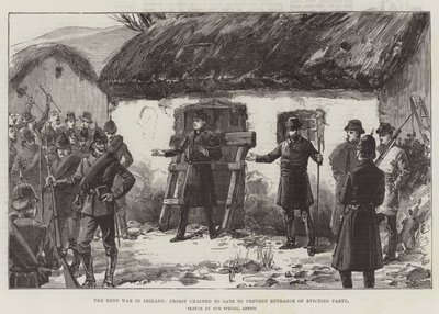 Leiekrigen i Irland, Priest lenket til Gate for å forhindre inntreden av utkastende part av William Heysham Overend