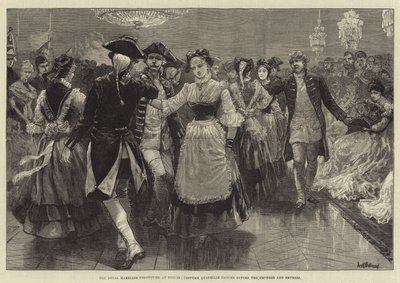 De kongelige bryllupsfestene i Berlin, Costume Quadrille danset foran keiseren og keiserinnen av William Heysham Overend