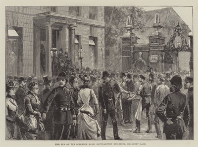 The Run on the Birkbeck Bank, Southampton Buildings, Chancery Lane av William Heysham Overend