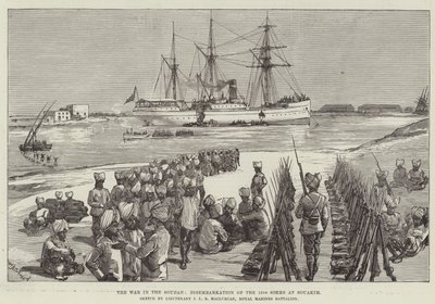 Krigen i Soudan, ilandstigning av de 15. sikhene ved Souakim av William Heysham Overend