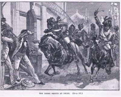 Opprøreren Sepoys i Delhi 1857 e.Kr av William Heysham Overend