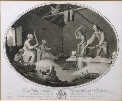 The Common Method of Beetling, Scutching and Hackling the Flax, plate IV av 