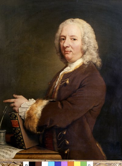 Portrett av Francesco Saverio Geminiani. Italiensk musiker av William Hoare