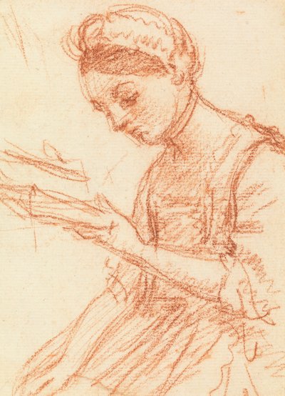Ung dame med en bok av William Hoare