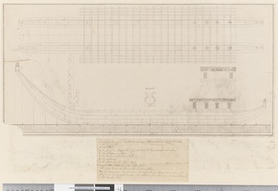 Side 14b Forklaring av en dobbel kano sett ved Amsterdam i Sørishavet av William Hodges