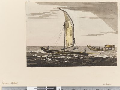 Side 15a Kanoer, Otaheite av William Hodges