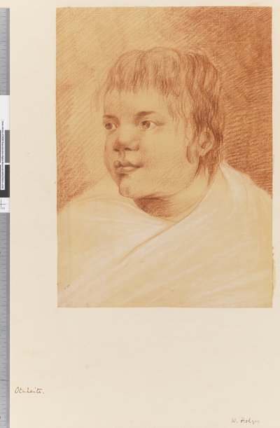Side 18 Otaheite innfødt, 1768-75 (rødt og hvitt kritt) av William Hodges