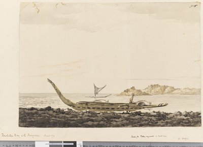 Side 25 Resolution Bay i Marquesas. 1774 av William Hodges