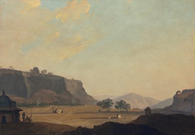 Utsikt nær Fort Gwalior, India, ca. 1783 av William Hodges