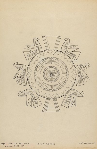Cut tinn lysestake av William Hoffman