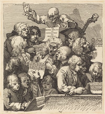 Et kor av sangere av William Hogarth