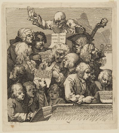Et kor av sangere av William Hogarth