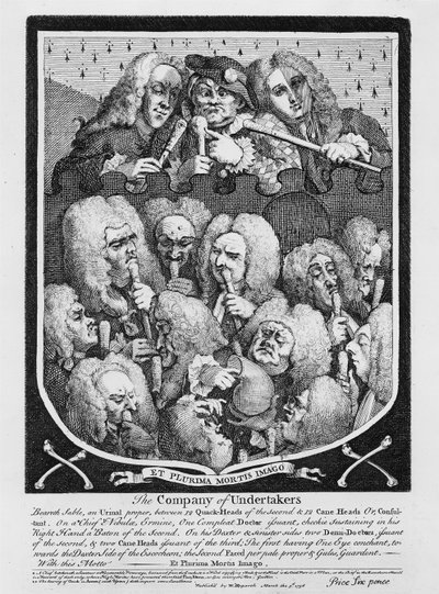 En konsultasjon av leger, 1736 av William Hogarth