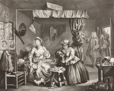 En skjøge? S Fremgang / The Way of a Hore, Ark 3: Arresten. 1732 av William Hogarth