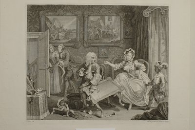 En prostituerts karriere: plate 2 av William Hogarth