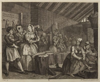 En prostituerts karriere, plansje 4 av William Hogarth