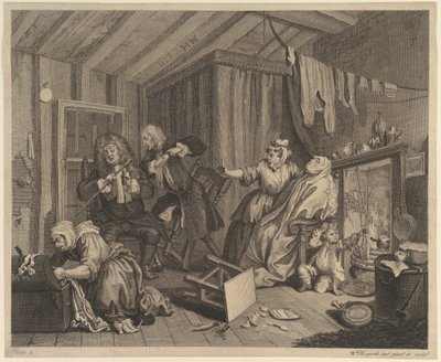 A Harlots Progress, Plate 5, før april 1732. av William Hogarth