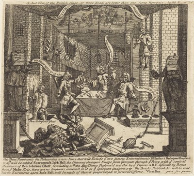 En rettferdig utsikt over den britiske scenen av William Hogarth