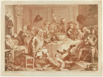 En moderne midnattssamtale av William Hogarth