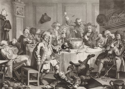En moderne midnattssamtale. 1733 av William Hogarth