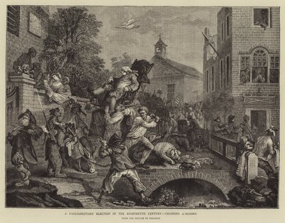 Et parlamentsvalg i det attende århundre, ledet av et medlem av William Hogarth
