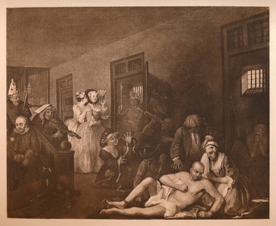 A Rakes Progress - 8: The Mad House, 1733. av William Hogarth