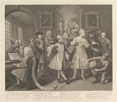 A Rakes Progress, Plate 2, 25. juni 1735. av William Hogarth