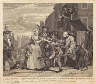 En rakes fremgang: pl.4 av William Hogarth