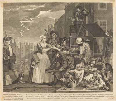 En rakes fremgang: pl.4 av William Hogarth