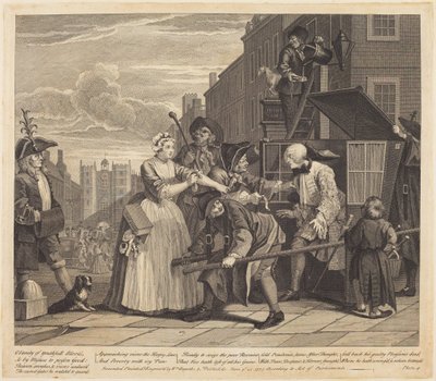 En levemanns karriere: plate 4 av William Hogarth