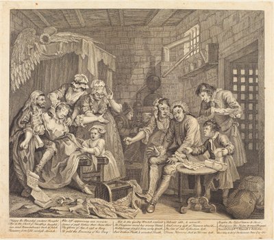 En rakes fremgang: pl.7 av William Hogarth