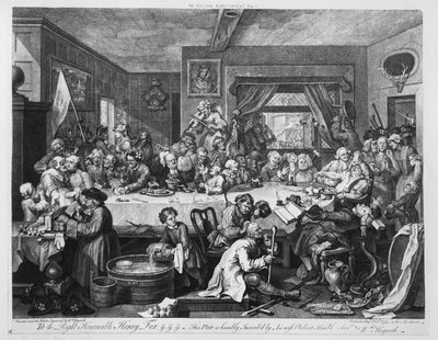 En valgunderholdning, 1755 av William Hogarth