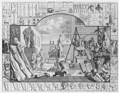 Analyse av skjønnhet, plate 1, 1753 av William Hogarth