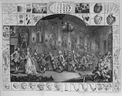 Analyse av skjønnhet, plate II, 1753 av William Hogarth