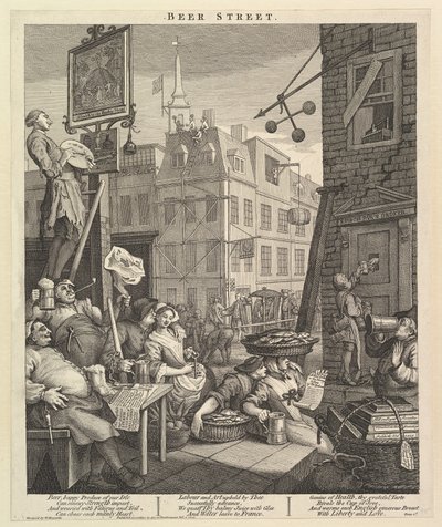 Beer Street, 4. februar 1751. av William Hogarth